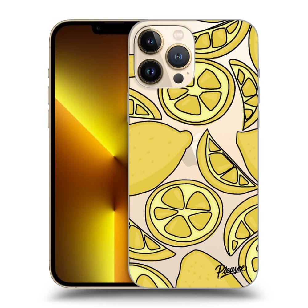 Picasee silikónový prehľadný obal pre Apple iPhone 13 Pro Max - Lemon