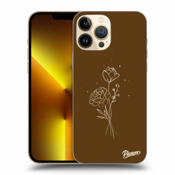 Picasee ULTIMATE CASE MagSafe pro Apple iPhone 13 Pro Max - Brown flowers