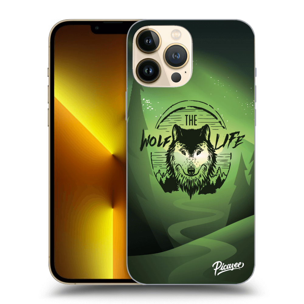 Picasee silikónový čierny obal pre Apple iPhone 13 Pro Max - Život vlka