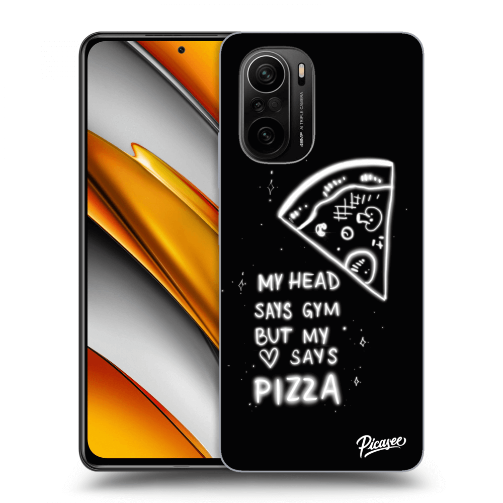 Picasee silikónový prehľadný obal pre Xiaomi Poco F3 - Pizza