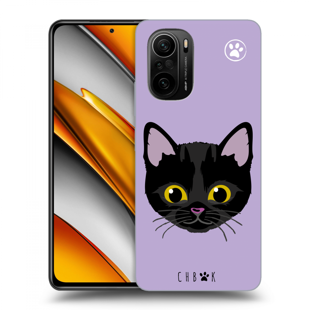 Picasee silikónový čierny obal pre Xiaomi Poco F3 - Chybí mi kočky - Fialová