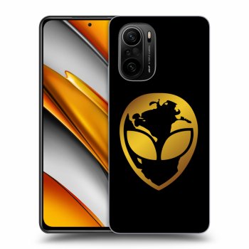 Obal pre Xiaomi Poco F3 - EARTH - Gold Alien 3.0