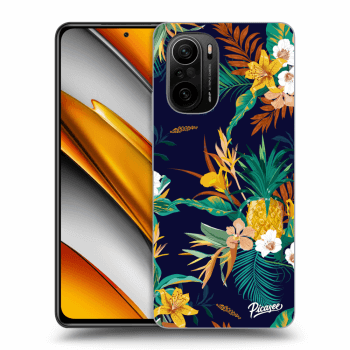Picasee silikónový prehľadný obal pre Xiaomi Poco F3 - Pineapple Color
