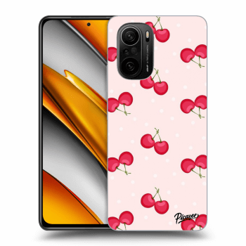 Picasee silikónový čierny obal pre Xiaomi Poco F3 - Cherries