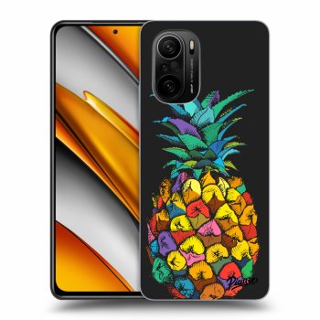 Picasee silikónový čierny obal pre Xiaomi Poco F3 - Pineapple