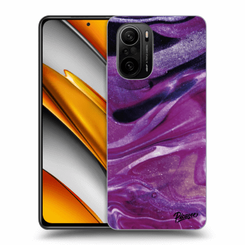 Obal pre Xiaomi Poco F3 - Purple glitter