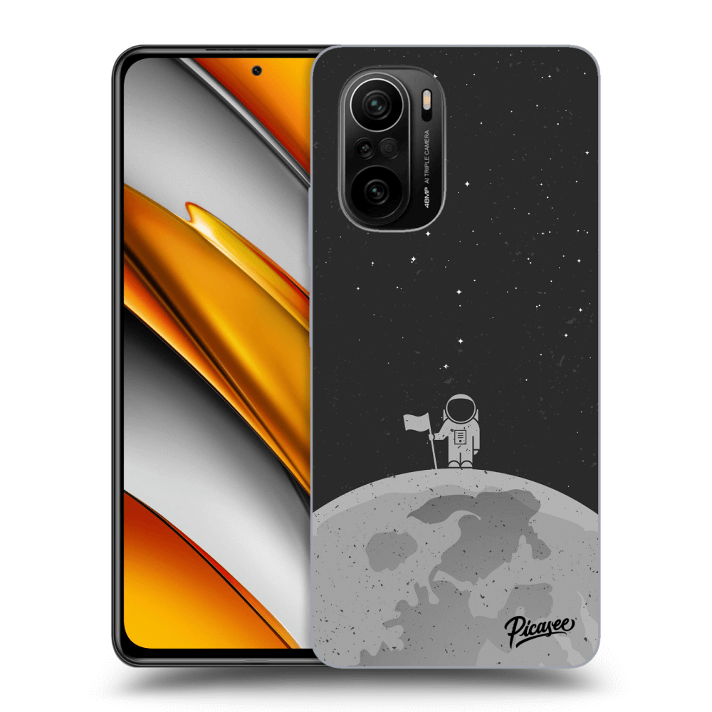 Picasee silikónový čierny obal pre Xiaomi Poco F3 - Astronaut