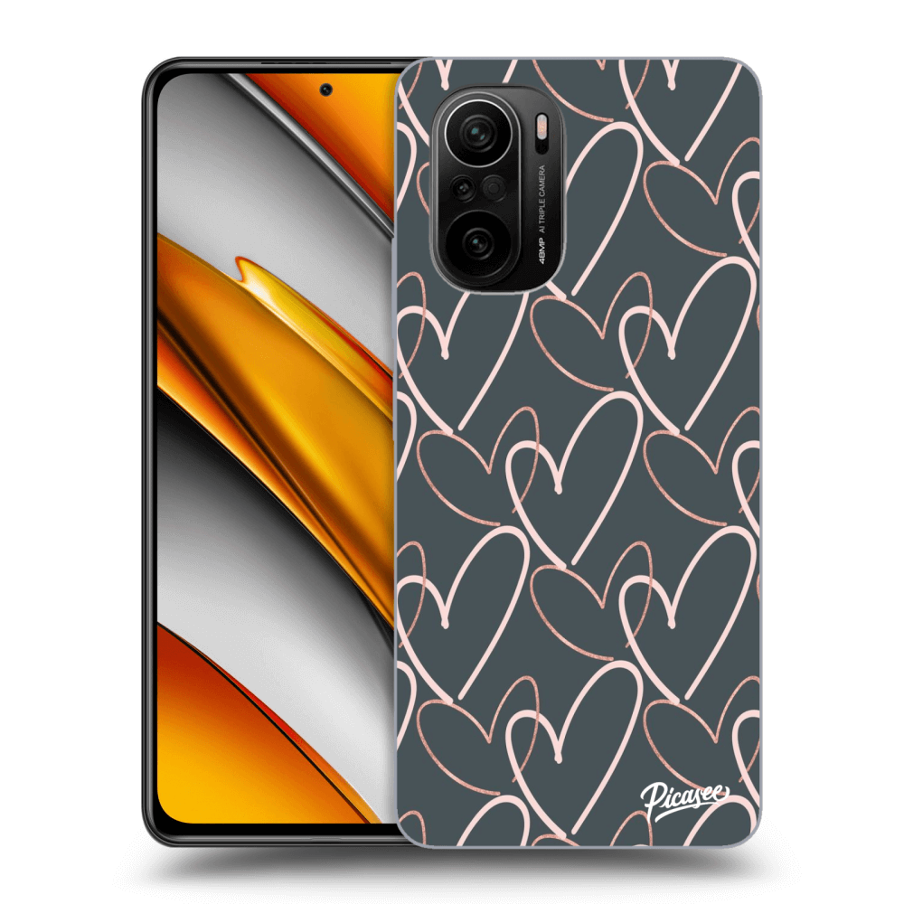 Picasee silikónový čierny obal pre Xiaomi Poco F3 - Lots of love