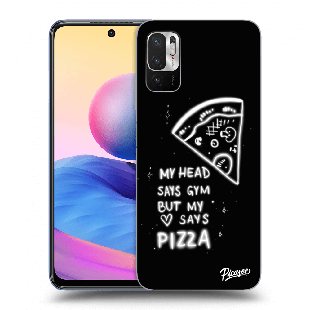 Picasee silikónový prehľadný obal pre Xiaomi Redmi Note 10 5G - Pizza