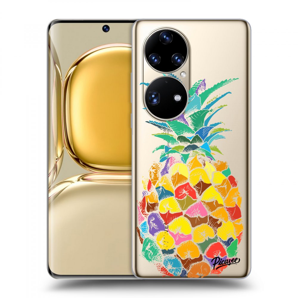 Picasee silikónový prehľadný obal pre Huawei P50 - Pineapple