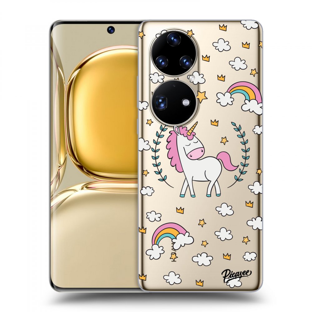 Picasee silikónový prehľadný obal pre Huawei P50 - Unicorn star heaven