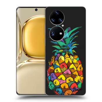 Picasee silikónový čierny obal pre Huawei P50 - Pineapple