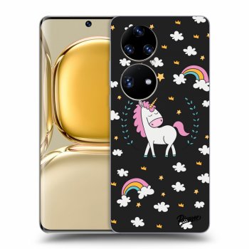 Picasee silikónový čierny obal pre Huawei P50 - Unicorn star heaven