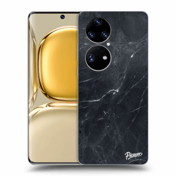 Picasee silikónový čierny obal pre Huawei P50 - Black marble
