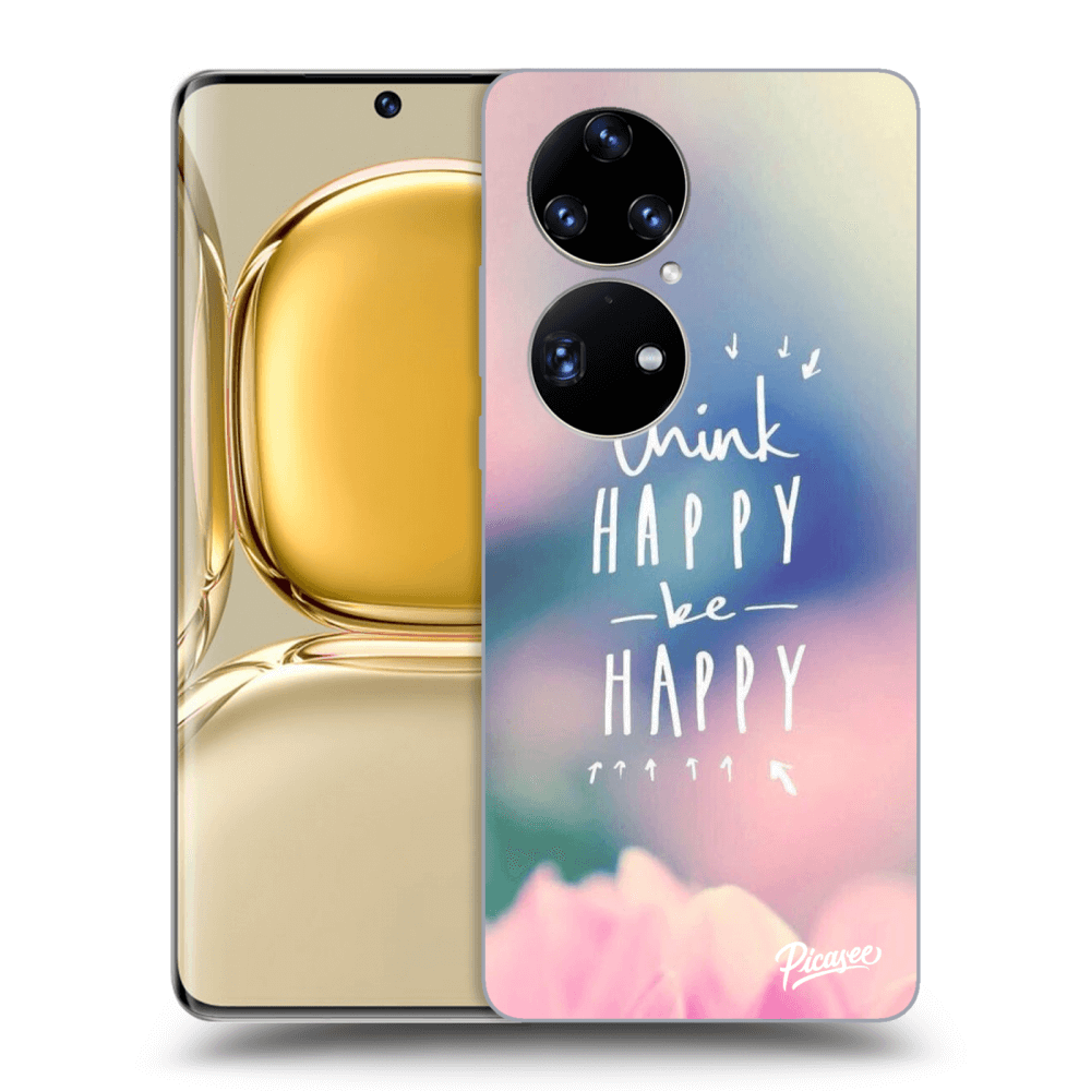 Picasee silikónový prehľadný obal pre Huawei P50 - Think happy be happy