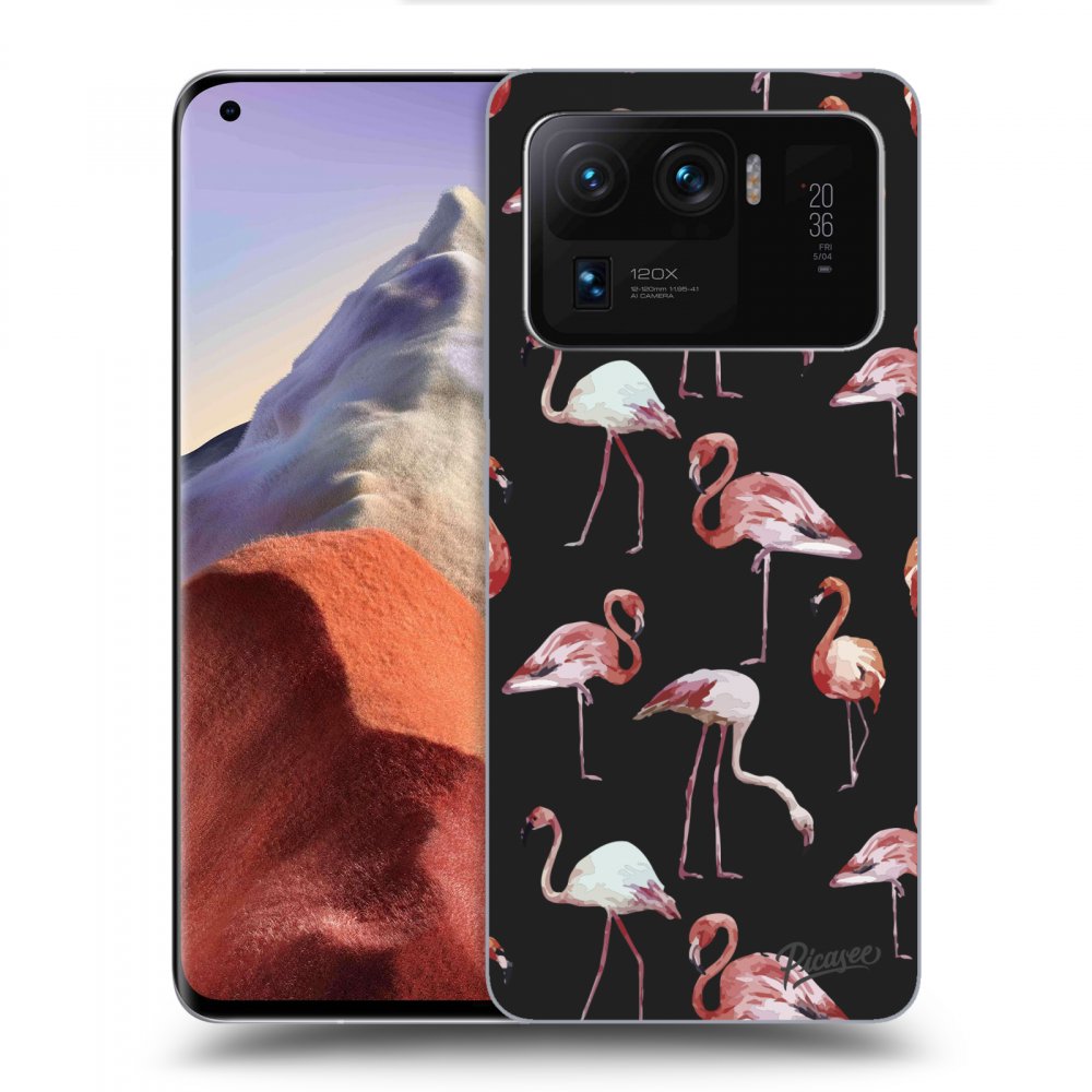 Picasee silikónový čierny obal pre Xiaomi Mi 11 Ultra - Flamingos