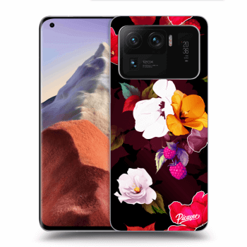 Picasee silikónový čierny obal pre Xiaomi Mi 11 Ultra - Flowers and Berries
