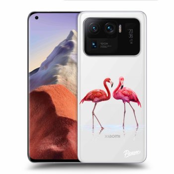 Picasee silikónový prehľadný obal pre Xiaomi Mi 11 Ultra - Flamingos couple