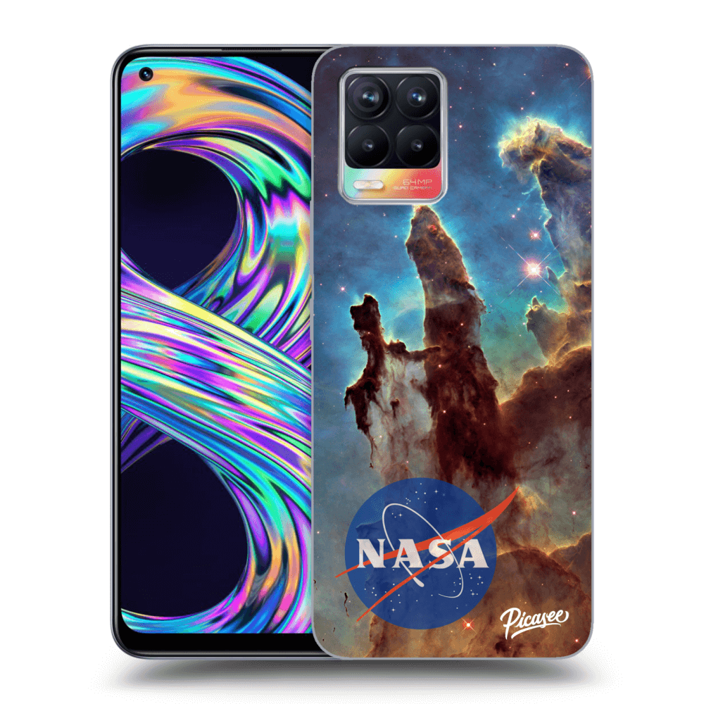 Picasee silikónový čierny obal pre Realme 8 4G - Eagle Nebula