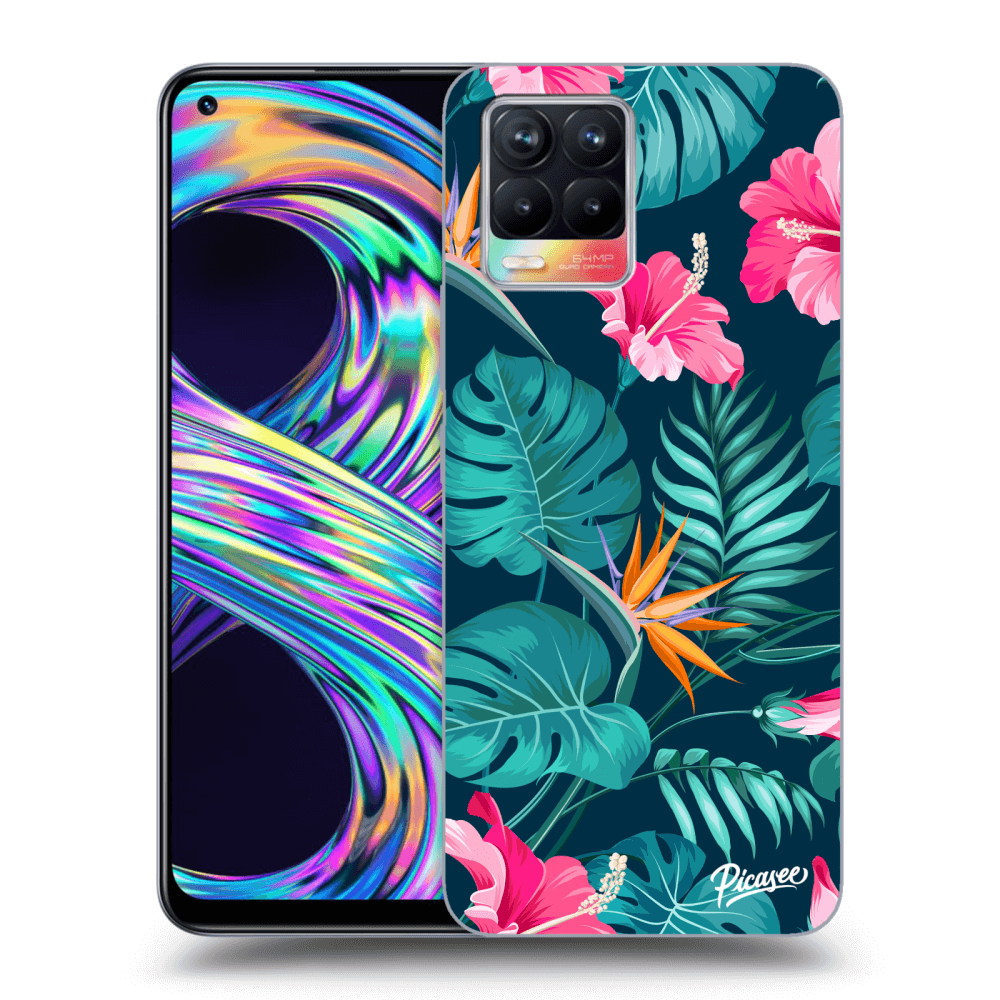 Picasee ULTIMATE CASE pro Realme 8 4G - Pink Monstera