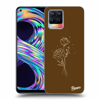 Picasee ULTIMATE CASE pro Realme 8 4G - Brown flowers