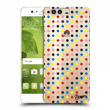 Picasee silikónový prehľadný obal pre Huawei P10 - Colorful dots