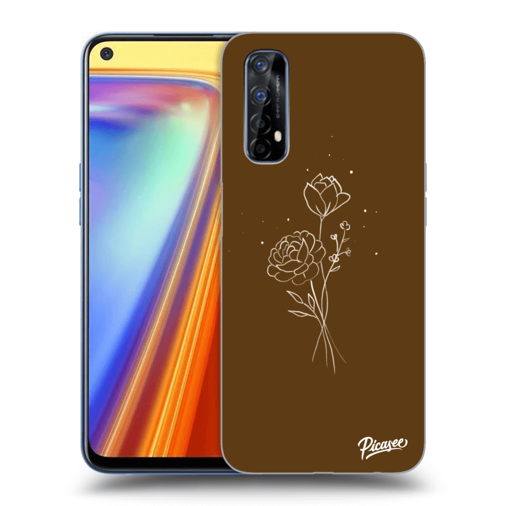 Picasee ULTIMATE CASE pro Realme 7 - Brown flowers