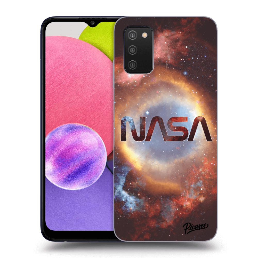 Picasee silikónový čierny obal pre Samsung Galaxy A02s A025G - Nebula