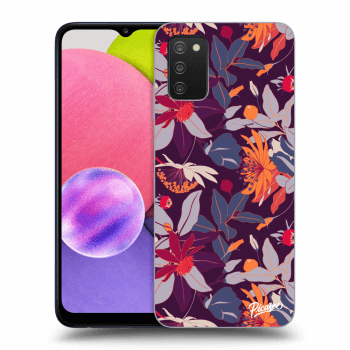 Picasee ULTIMATE CASE pro Samsung Galaxy A02s A025G - Purple Leaf