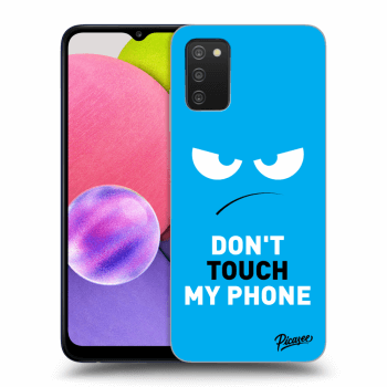 Picasee ULTIMATE CASE pro Samsung Galaxy A02s A025G - Angry Eyes - Blue