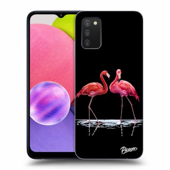 Picasee ULTIMATE CASE pro Samsung Galaxy A02s A025G - Flamingos couple