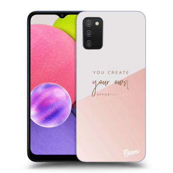 Picasee silikónový čierny obal pre Samsung Galaxy A02s A025G - You create your own opportunities