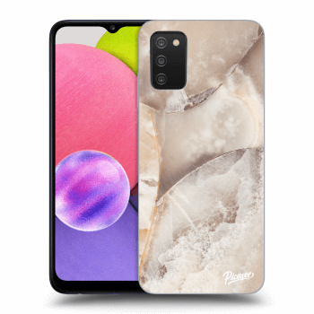 Obal pre Samsung Galaxy A02s A025G - Cream marble