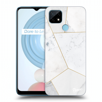 Obal pre Realme C21 - White tile