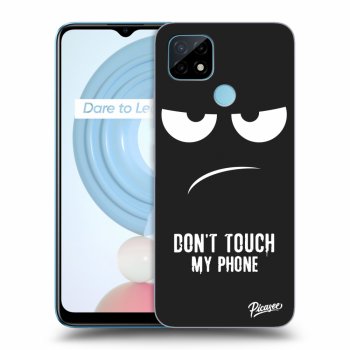 Picasee silikónový čierny obal pre Realme C21 - Don't Touch My Phone