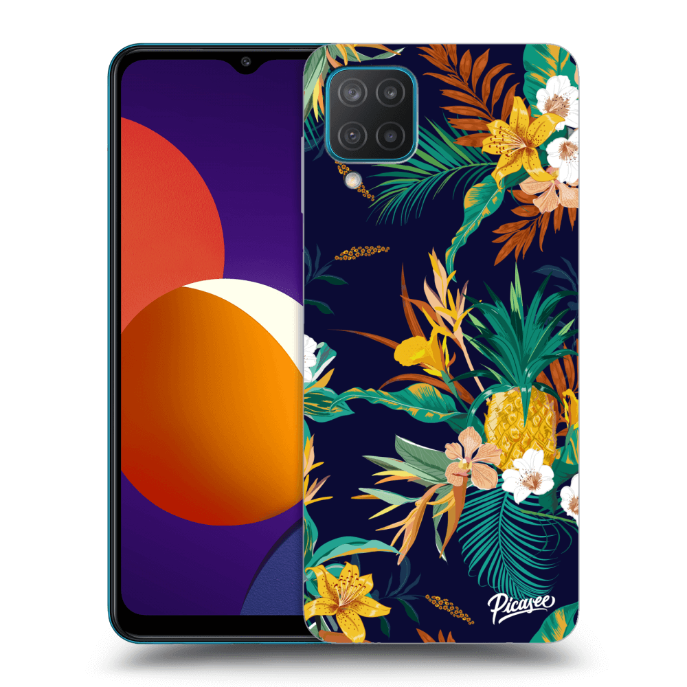 Picasee silikónový čierny obal pre Samsung Galaxy M12 M127F - Pineapple Color