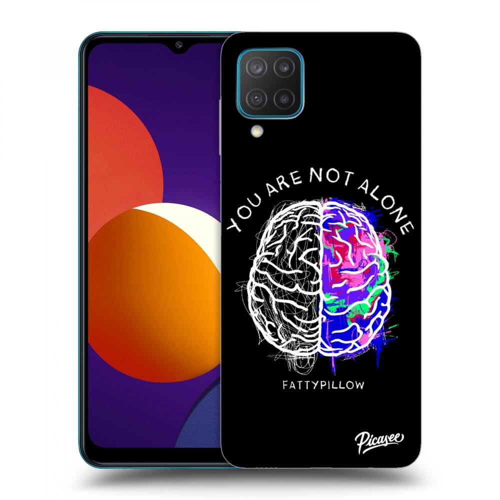Picasee silikónový čierny obal pre Samsung Galaxy M12 M127F - Brain - White