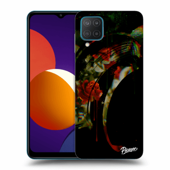 Picasee silikónový prehľadný obal pre Samsung Galaxy M12 M127F - Roses black