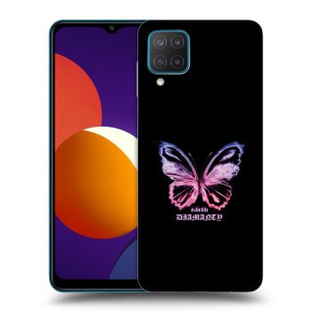 Picasee silikónový čierny obal pre Samsung Galaxy M12 M127F - Diamanty Purple