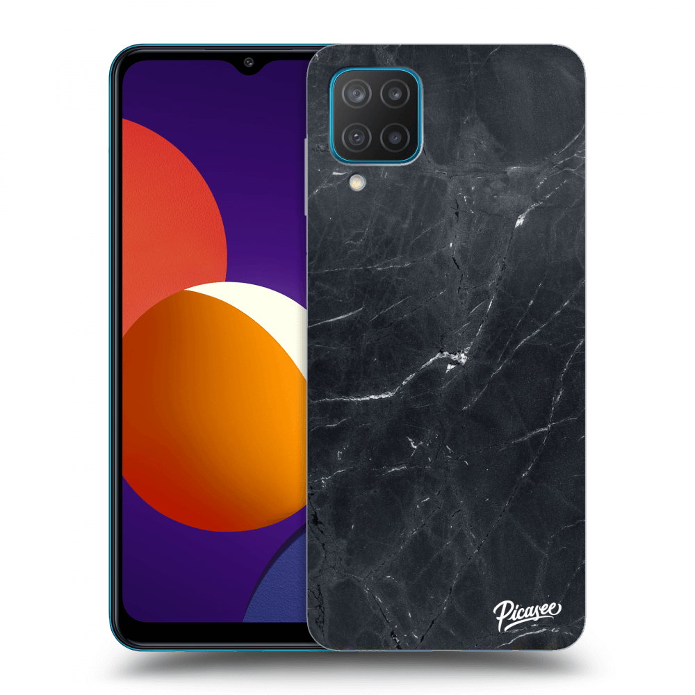 Picasee silikónový prehľadný obal pre Samsung Galaxy M12 M127F - Black marble