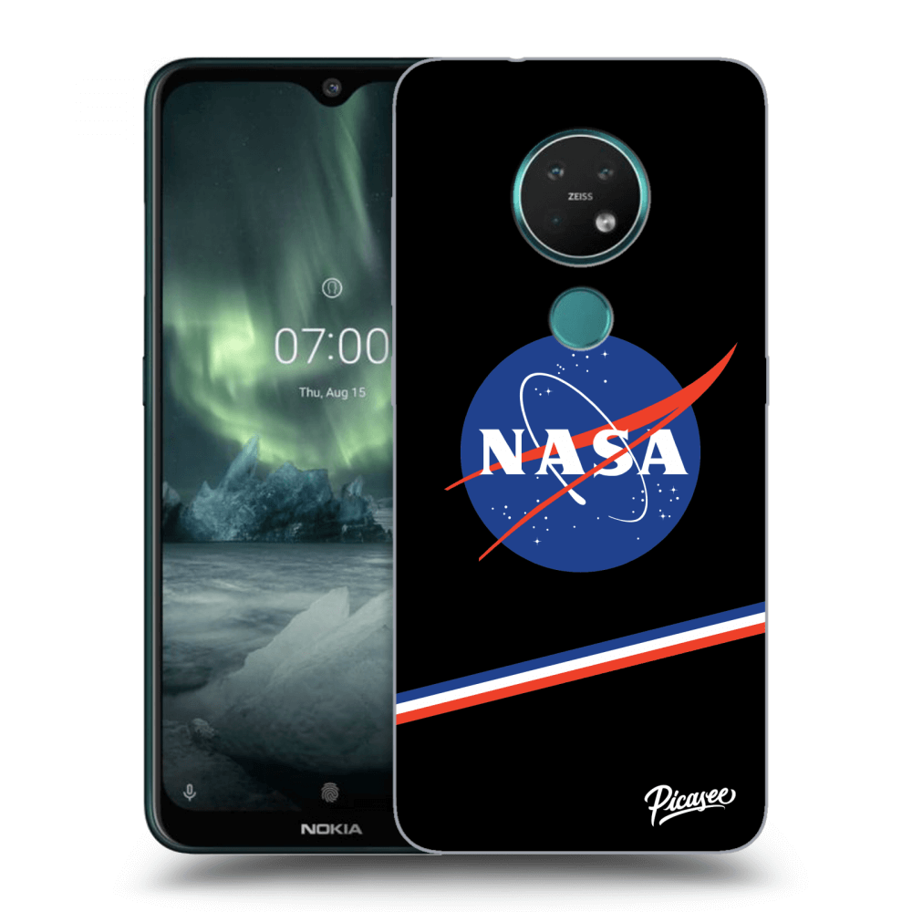 Picasee silikónový čierny obal pre Nokia 7.2 - NASA Original