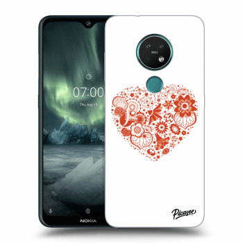 Picasee silikónový prehľadný obal pre Nokia 7.2 - Big heart