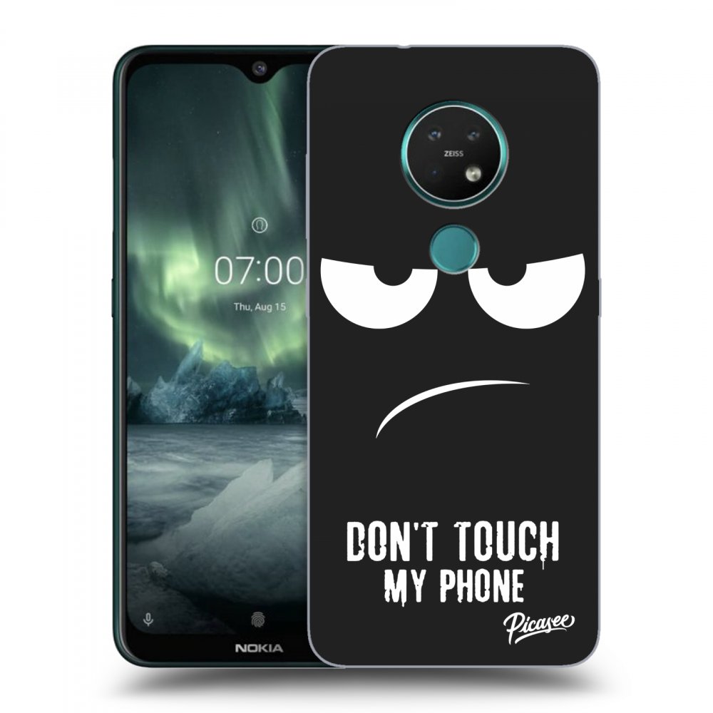 Picasee silikónový čierny obal pre Nokia 7.2 - Don't Touch My Phone