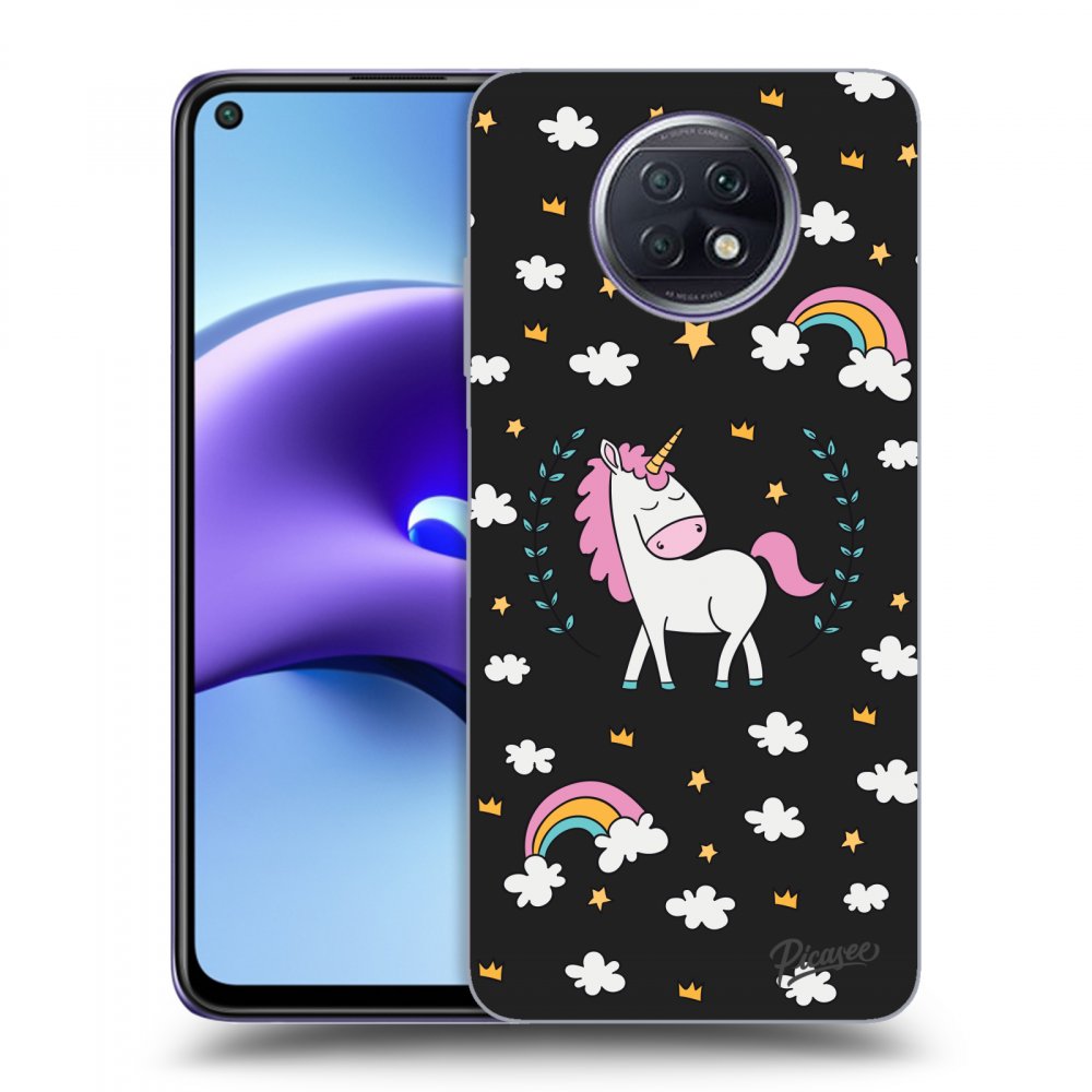 Picasee silikónový čierny obal pre Xiaomi Redmi Note 9T - Unicorn star heaven