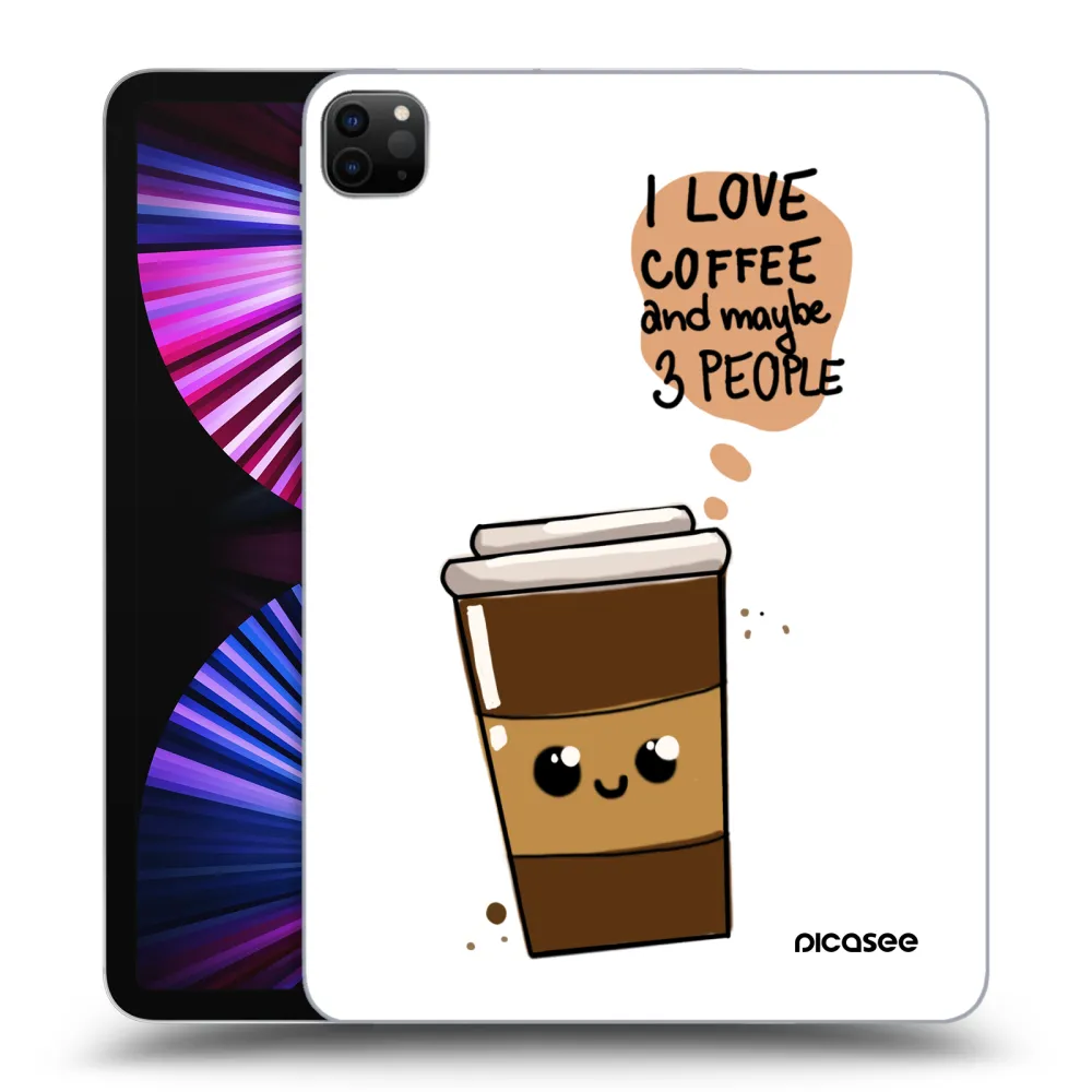 Picasee silikónový čierny obal pre Apple iPad Pro 11" 2021 (3.gen) - Cute coffee
