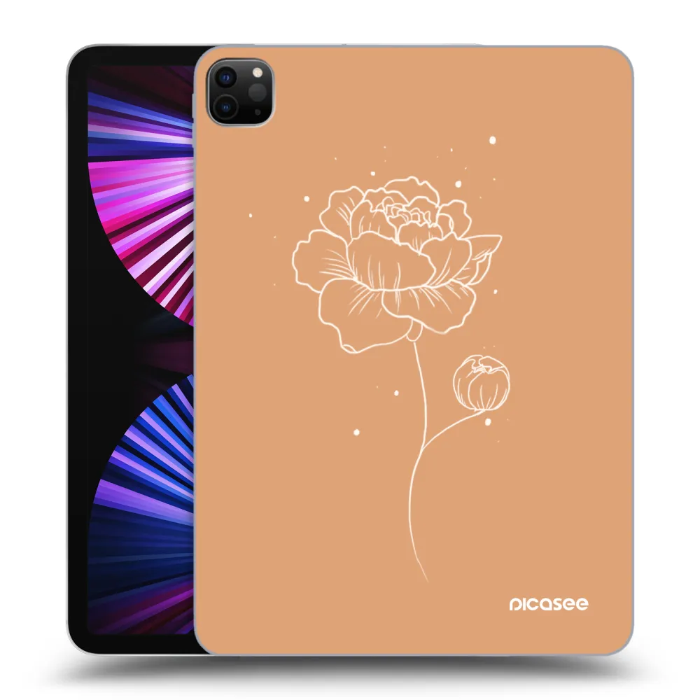 Picasee silikónový čierny obal pre Apple iPad Pro 11" 2021 (3.gen) - Peonies