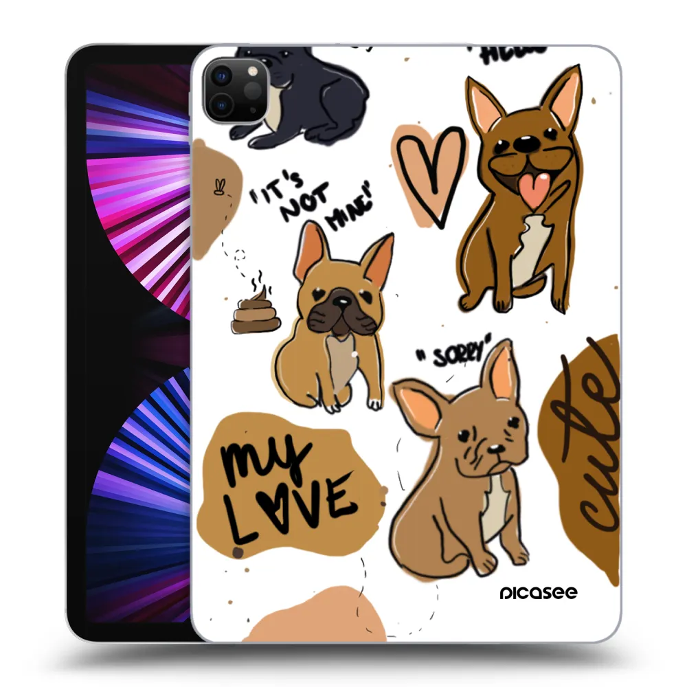 Picasee silikónový čierny obal pre Apple iPad Pro 11" 2021 (3.gen) - Frenchies