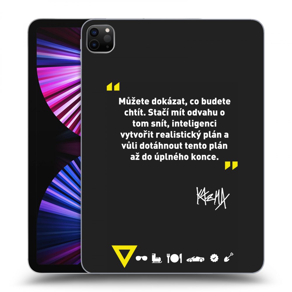 Picasee silikónový čierny obal pre Apple iPad Pro 11" 2021 (3.gen) - Kazma - MŮŽETE DOKÁZAT, CO BUDETE CHTÍT