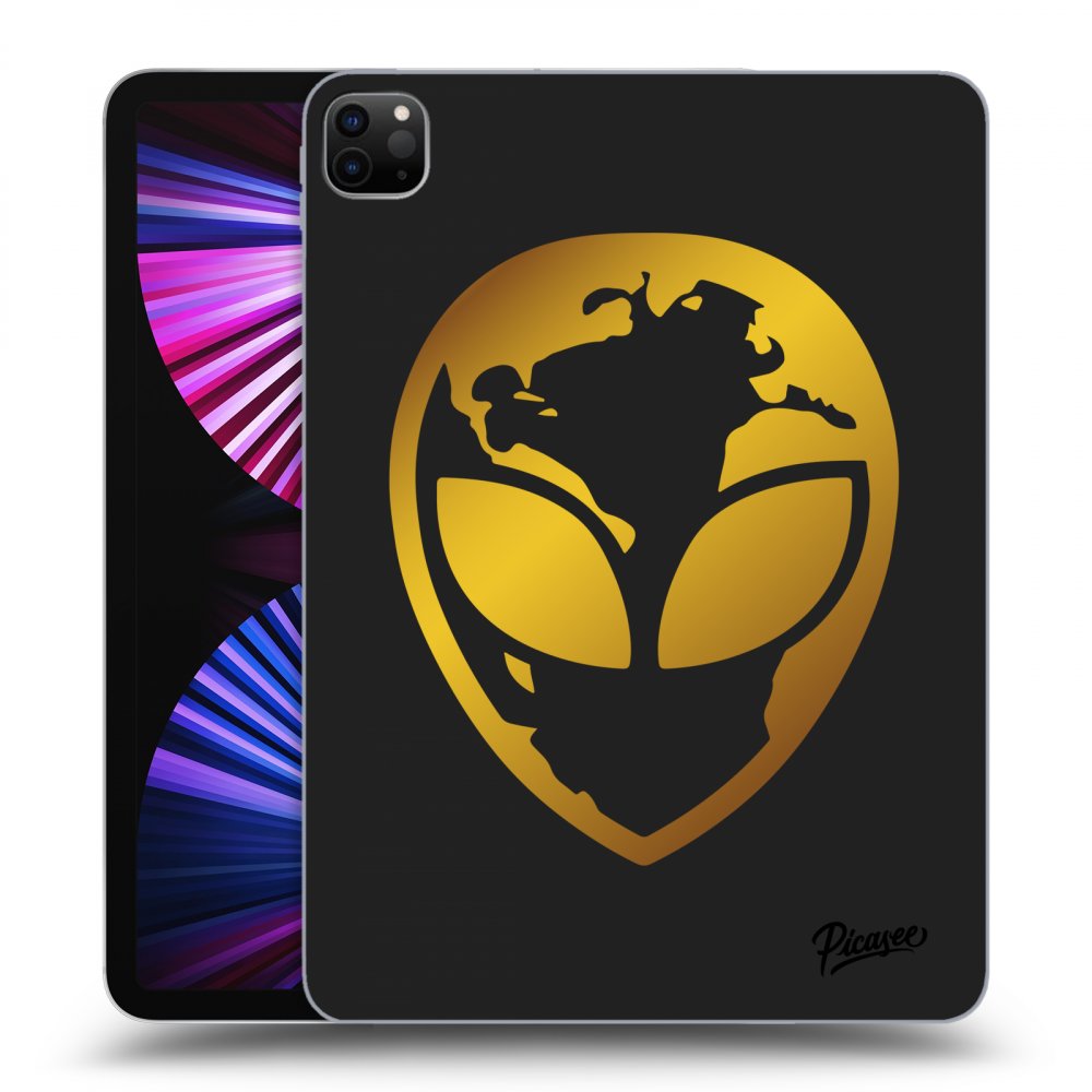 Picasee silikónový čierny obal pre Apple iPad Pro 11" 2021 (3.gen) - EARTH - Gold Alien 3.0