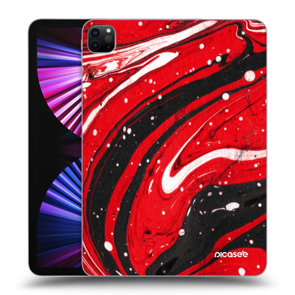 Picasee silikónový čierny obal pre Apple iPad Pro 11" 2021 (3.gen) - Red black